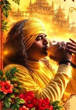 শঙ্খ বাজাচ্ছেন — নিমন্ত্রণপত্রের ছবি